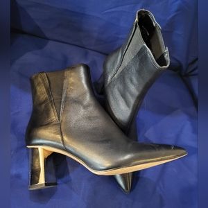 Zara leather boots with mirrored heel size 6.5 or 37